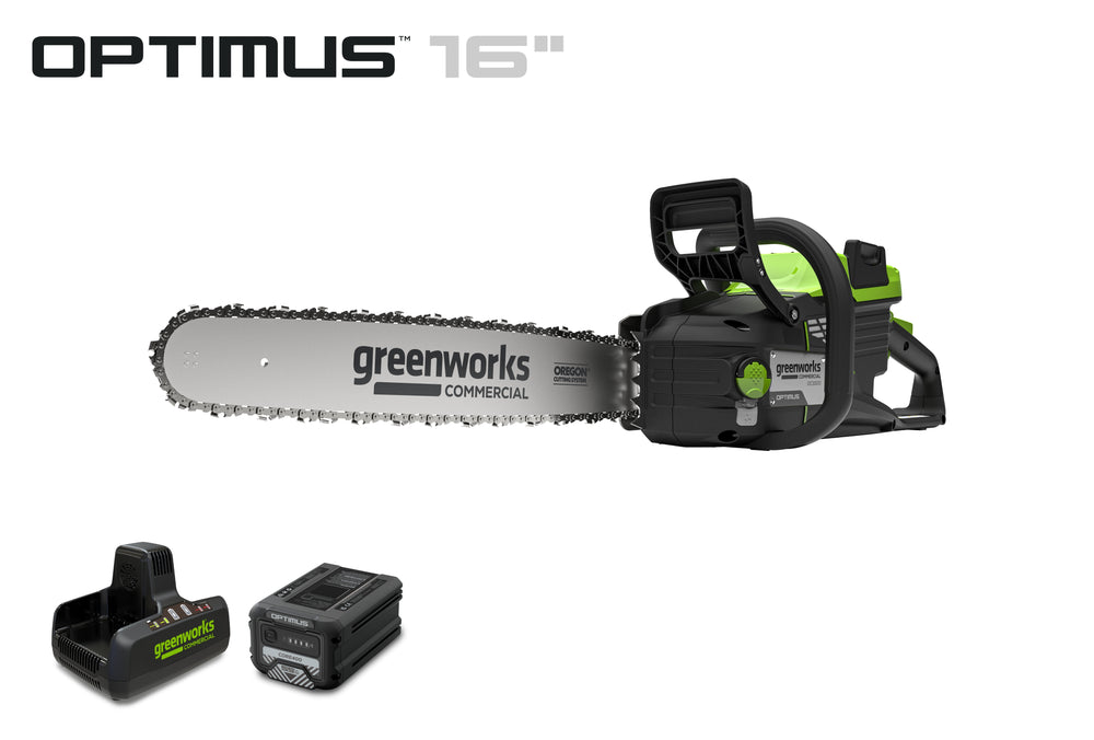 82V OPTIMUS 3.0 kW 16" Chainsaw Kit with CORE400 Battery & DP Charger | OCS500-C4DP-16