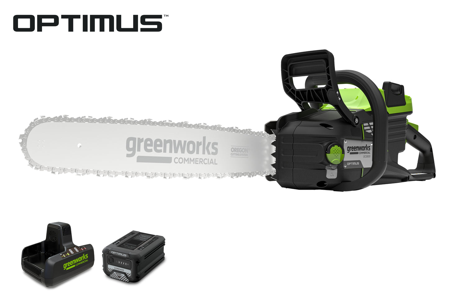 OPTIMUS 82V 3.6kw Chainsaw Kit with CORE400 Battery & DP Charger | OCS600-C4DP