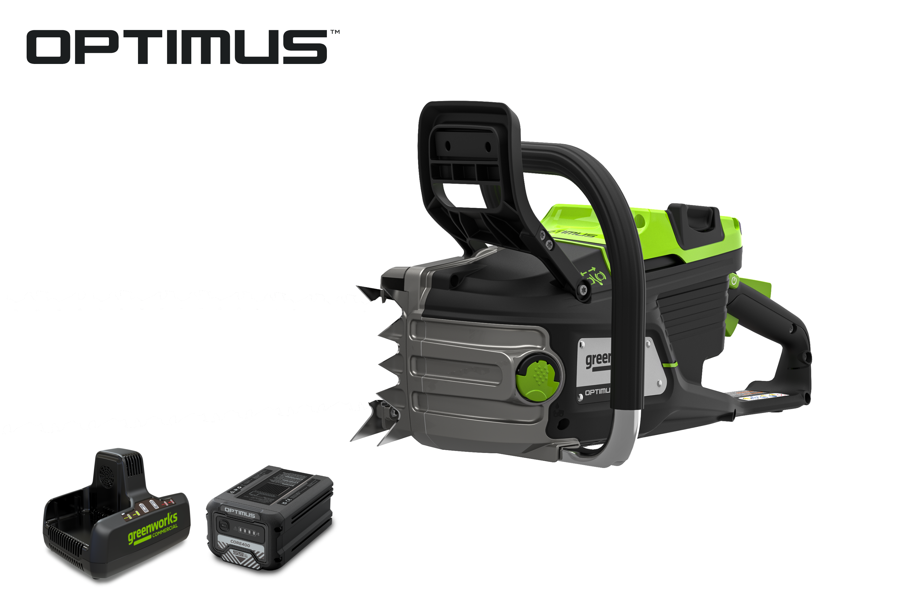 82V OPTIMUS 3.6kw Chainsaw Kit with CORE400 Battery & DP Charger | OCS 82V OPTIMUS 3.6kw Chainsaw Kit with CORE400 Battery & DP Charger | OCS