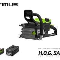 OPTIMUS 82V 5.0kw HOG Chainsaw Kit with CORE530 Battery & DP Charger | OCS800-C5DP