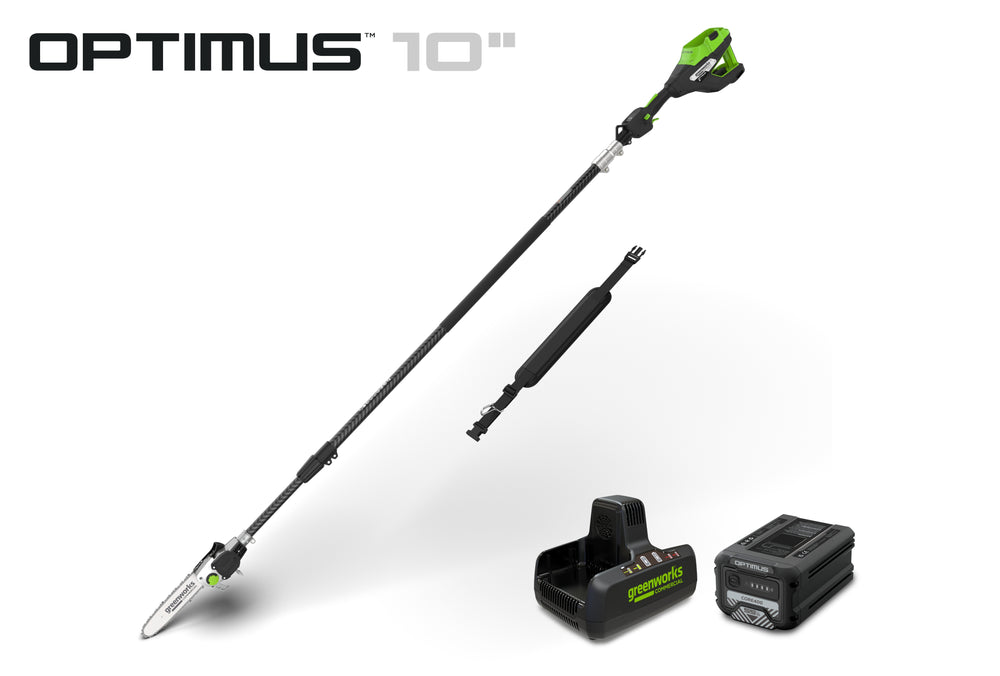 OPTIMUS 82V 10" Polesaw with Carbon Fiber Shaft with CORE300 Battery and Charger | OPS300T-C3DP