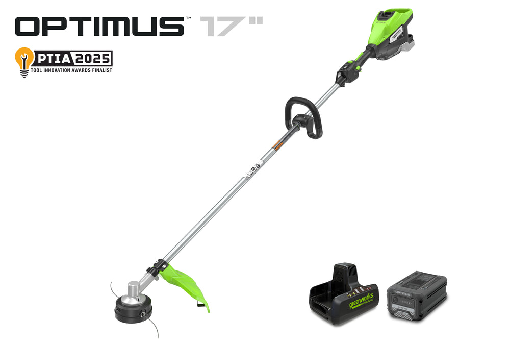 Optimus 82V 1.6 kW String Trimmer With (1) 4 Ah Battery and Dual Port Charger | ST161-4DP