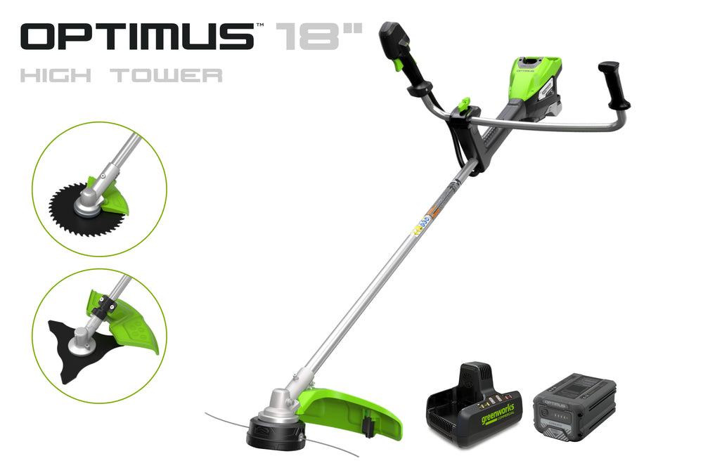 Optimus 82V 2.0 kW Bike Handle String Trimmer Kit | TB201H-C4DP