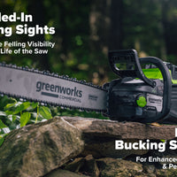 82V OPTIMUS 3.0 kW 16" Chainsaw Kit with CORE400 Battery & DP Charger | OCS500-C4DP-16