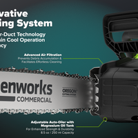 82V OPTIMUS 3.0 kW 16" Chainsaw Kit with CORE400 Battery & DP Charger | OCS500-C4DP-16