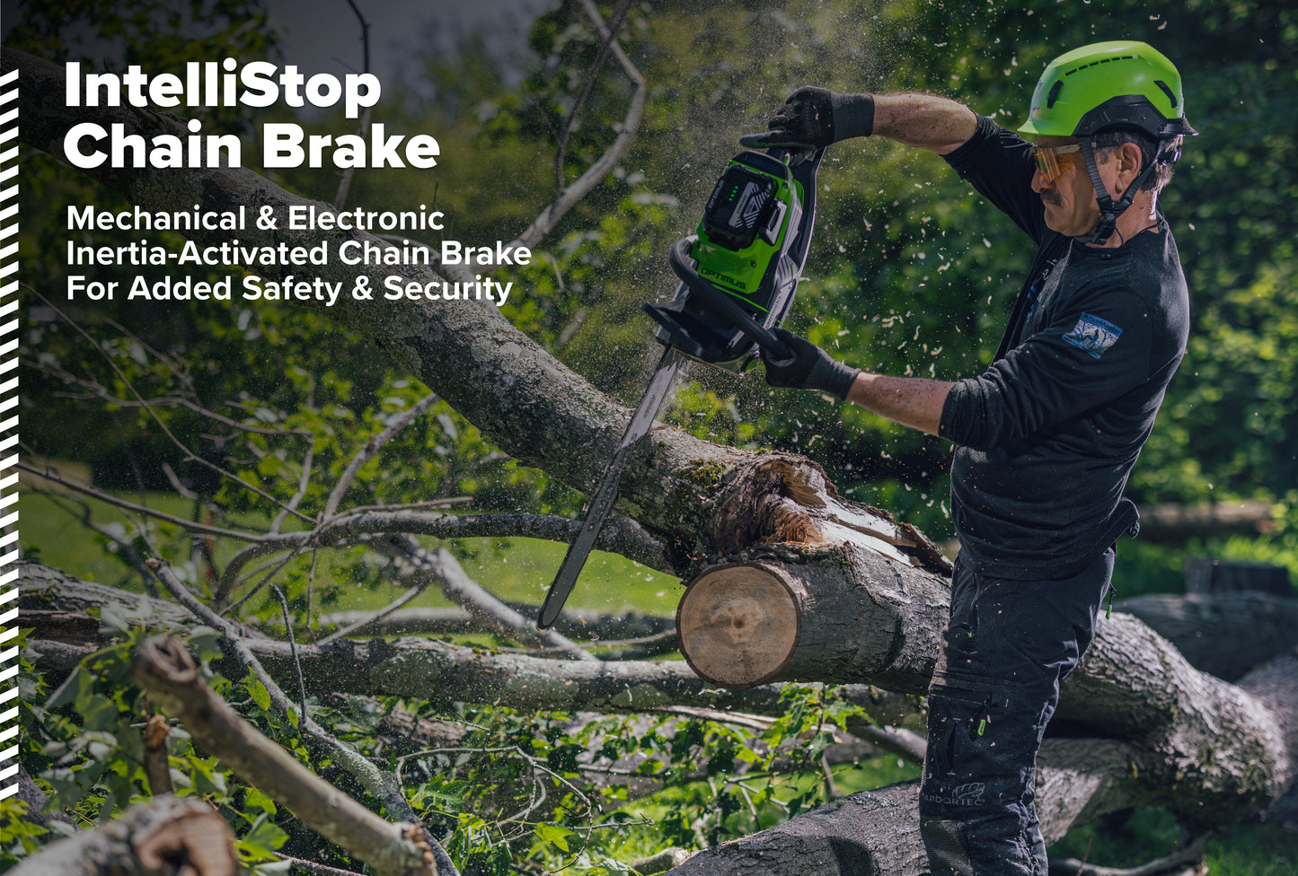 OPTIMUS 82V 3.6kw 20" Chainsaw Kit with CORE400 Battery & DP Charger | OCS600-C4DP-20