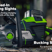 OPTIMUS 82V 5.0kw 24" HOG Chainsaw Kit with CORE530 Battery & DP Charger | OCS800-C5DP-24