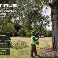 OPTIMUS 82V 10" Polesaw with Carbon Fiber Shaft with CORE300 Battery and Charger | OPS300T-C3DP