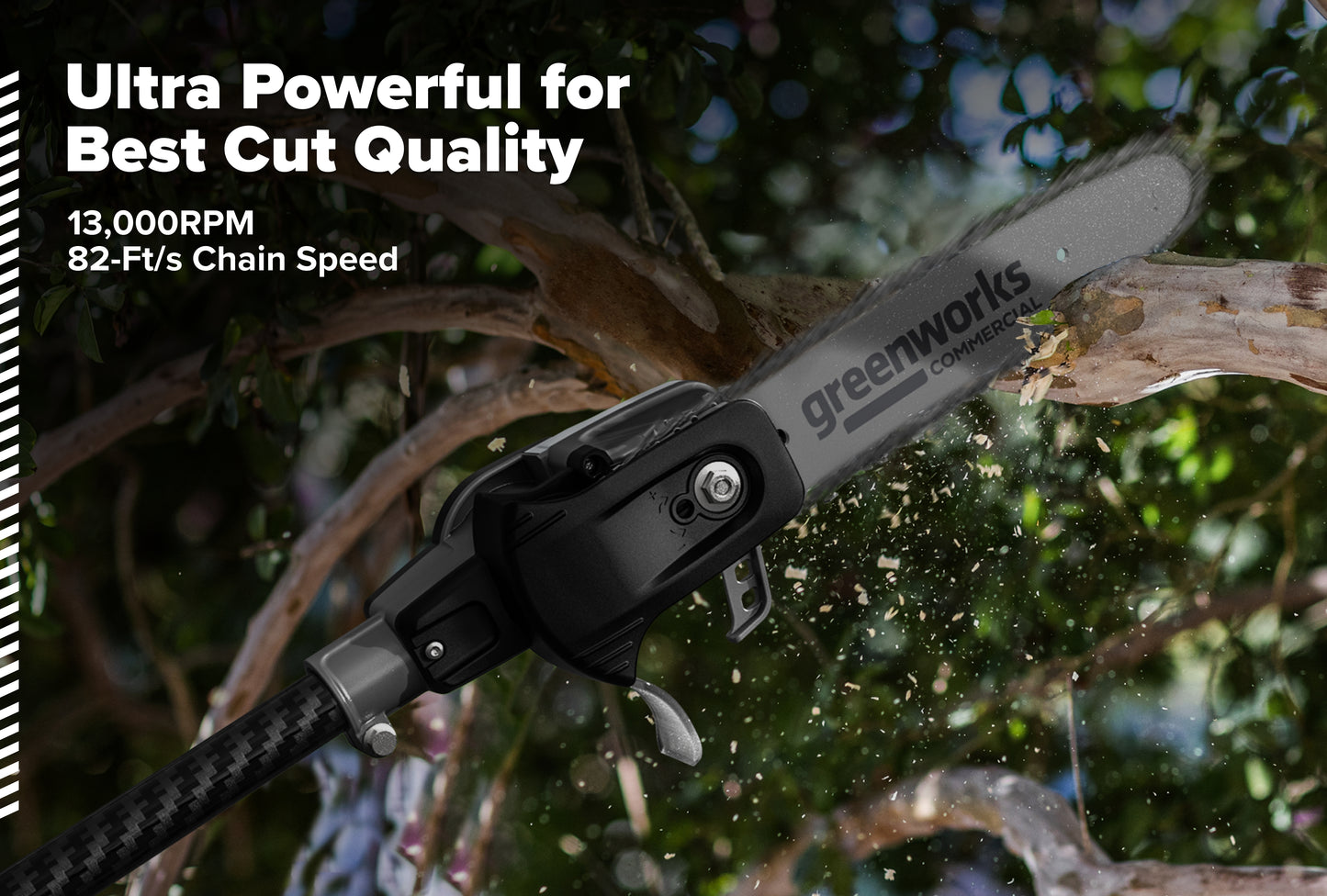 OPTIMUS 82V 10" Polesaw with Carbon Fiber Shaft | OPS300T
