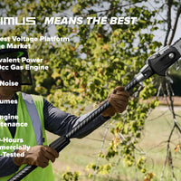 OPTIMUS 82V 10" Polesaw with Carbon Fiber Shaft with CORE300 Battery and Charger | OPS300T-C3DP