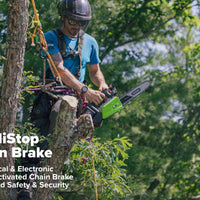 OPTIMUS 48V 16" Top-Handle Chainsaw Powerhead, 48V 4 Ah Battery, 5A Charger | OTS350-T4SC-16