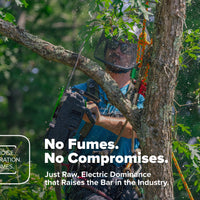 OPTIMUS 48V 16" Top-Handle Chainsaw Powerhead, 48V 4 Ah Battery, 5A Charger | OTS350-T4SC-16