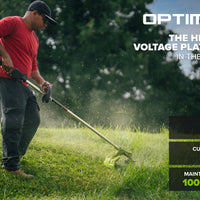 Optimus 82V Top mounted 1.3kW String Trimmer Kit CORE360, DP Charger + Bonus CORE360 | ST131CB