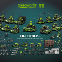Optimus 82V Top mounted 1.3kW String Trimmer Kit CORE360, DP Charger + Bonus CORE360 | ST131CB