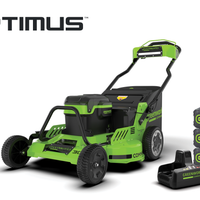 OPTIMUS 82V 30” Self-Propelled Lawn Mower with (3) 8Ah Batteries and Dual Port Charger | 82LM30S-83DP