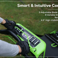 OPTIMUS 82V 30” Self-Propelled Lawn Mower with (3) 8Ah Batteries and Dual Port Charger | 82LM30S-83DP