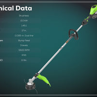 82V OPTIMUS 1.6kW 17" String Trimmer With Core300 DP Kit | ST161-C3DP