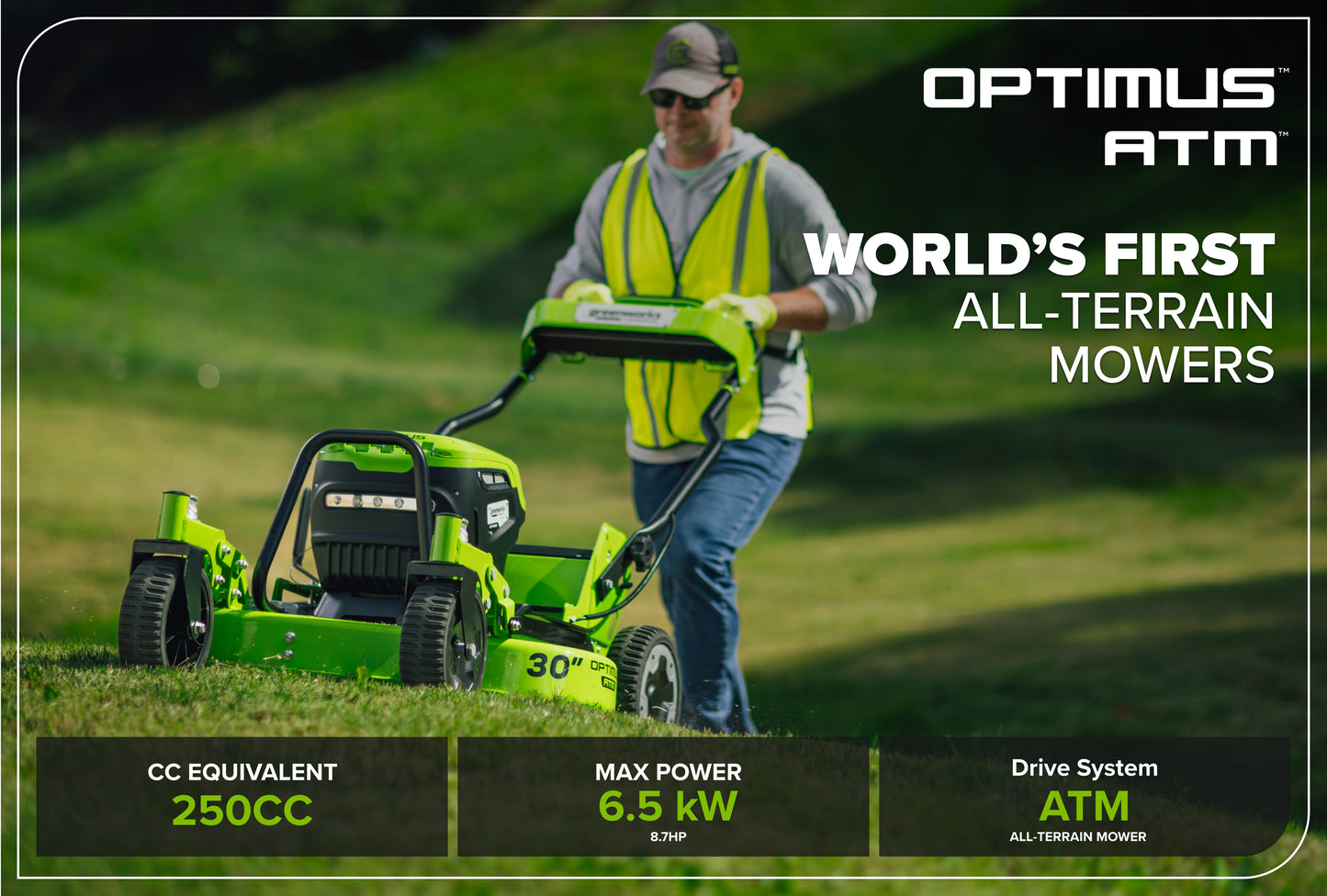 Optimus 82V 30" All-Terrain Mower with Swivel Casters | ATM30C