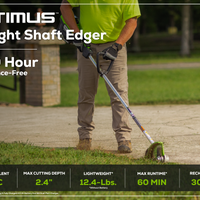 Optimus 82V Straight Shaft Edger with CORE400 Batteries and Dual Port Charger | ES161-C4DP