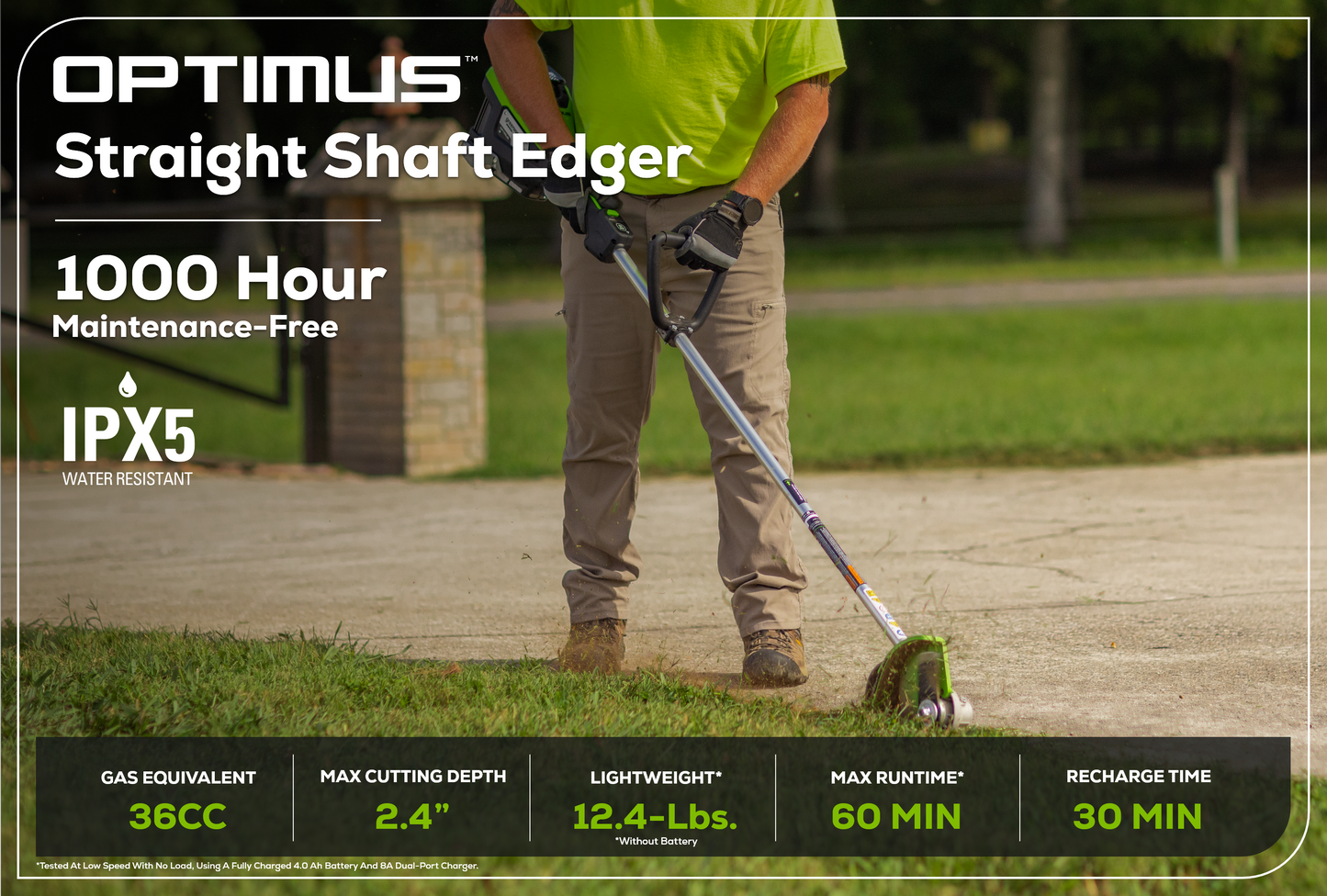 Optimus 82V Straight Shaft Edger | ES161