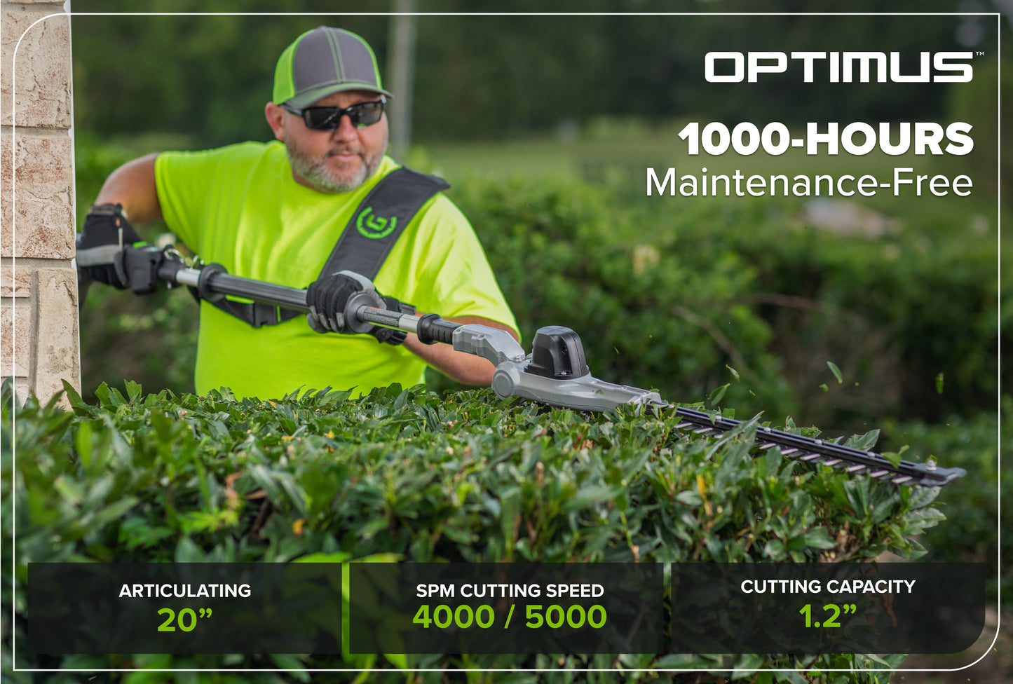 Optimus 82V Articulating Mid Pole Hedge Trimmer | PH482A