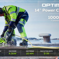 Optimus 82V 14” Power Cutter With (1) 7 Ah Pouch Battery and Dual Port Charger | PC141-C5DP