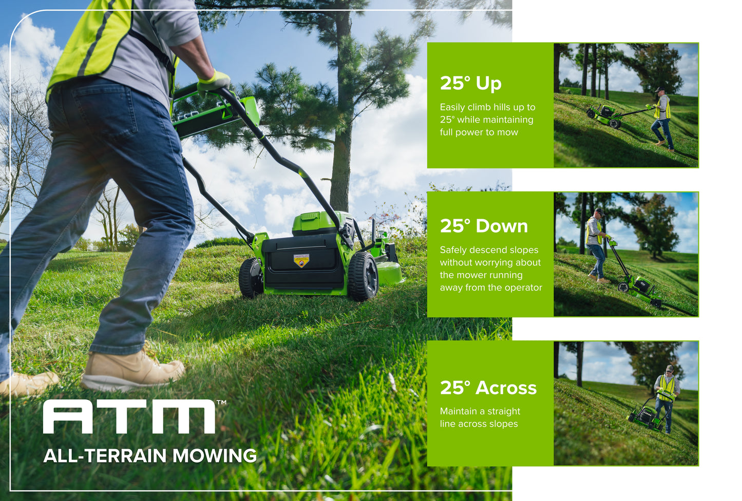 Optimus 82V 30" All-Terrain Mower with Swivel Casters | ATM30C