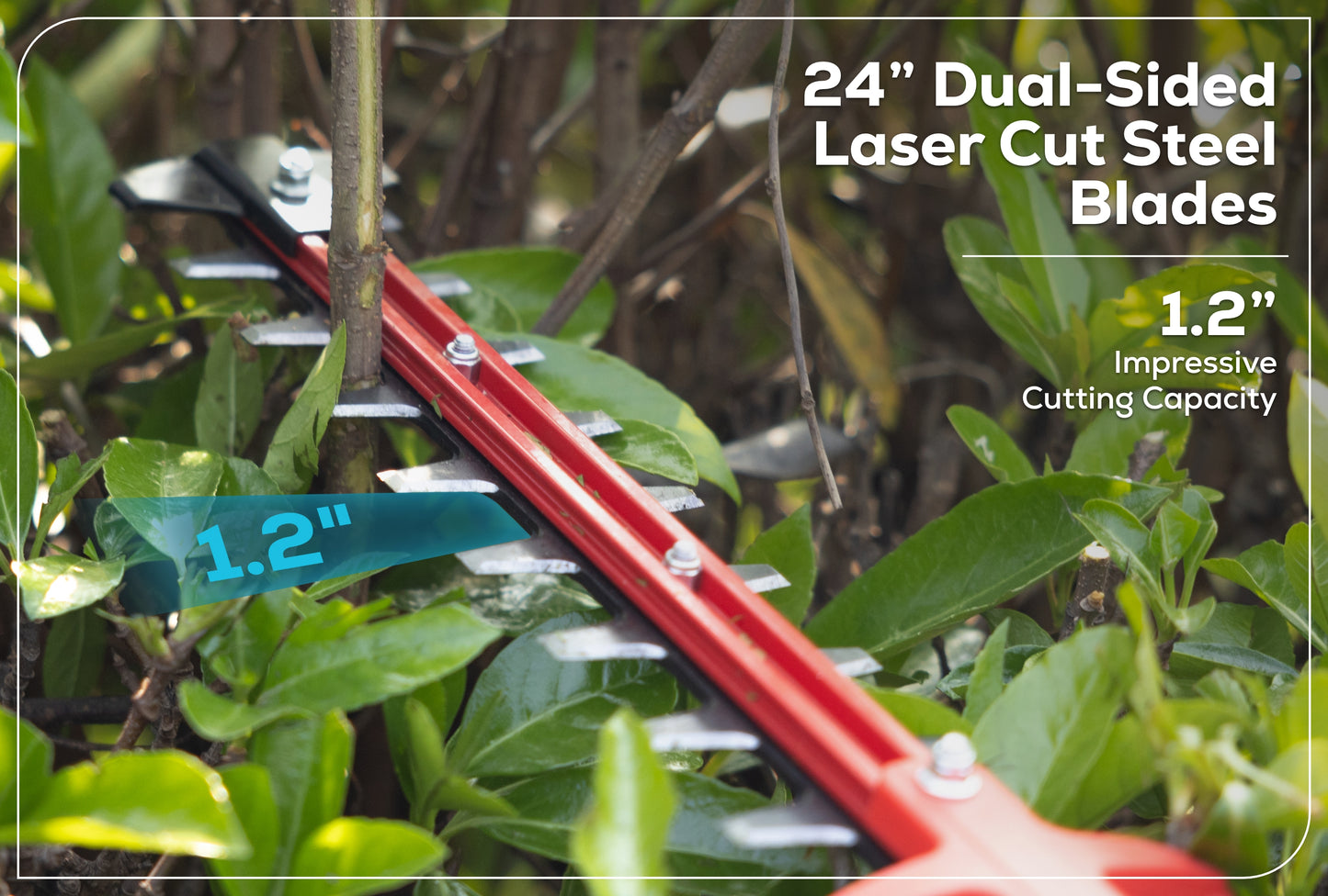 Optimus 82V 24" Hedge Trimmer with (1) 2.5Ah Battery and Dual-Port Charger | HT241-25DP