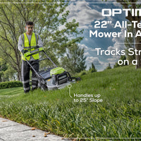 Optimus 82V 22” Self-propelled Mower With (2) 8 Ah Batteries And Dual Port Charger | ATM22A-82DP