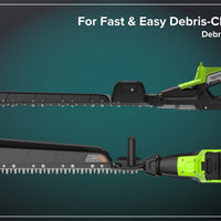 Optimus 82V 30" Single Sided Hedge Trimmer with (1) Core300 and Dual Port Charger | HT301S-C3DP