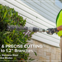 Optimus 82V Articulating Mid Pole Hedge Trimmer with (1) Core300 and Dual Port Charger | PH482A-C3DP