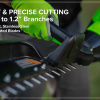 Optimus 82V 30" Single Sided Hedge Trimmer with (1) Core300 and Dual Port Charger | HT301S-C3DP