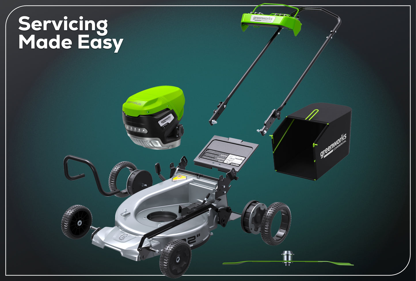 Optimus 82V 22” Self-propelled Mower With (2) 8 Ah Batteries And Dual Port Charger | ATM22A-82DP
