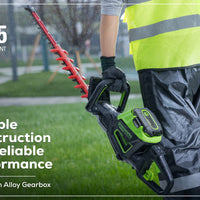 Optimus 82V 24" Hedge Trimmer with Core300 Battery and Dual-Port Charger | HT241-C3DP