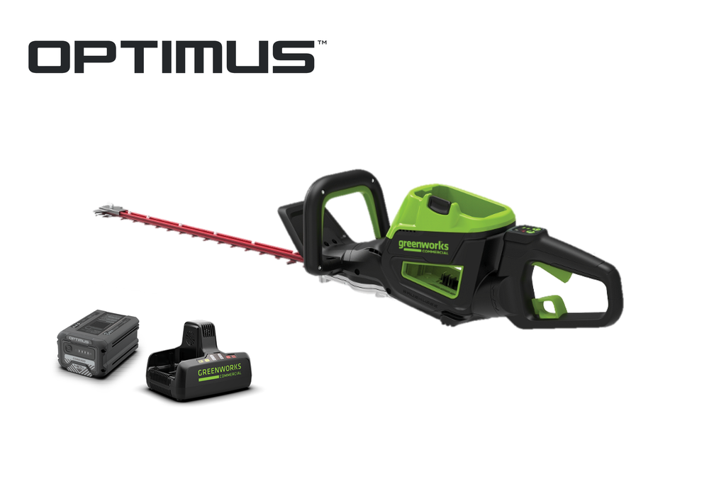 Optimus 82V 24" Hedge Trimmer with Core300 Battery and Dual-Port Charger | HT241-C3DP