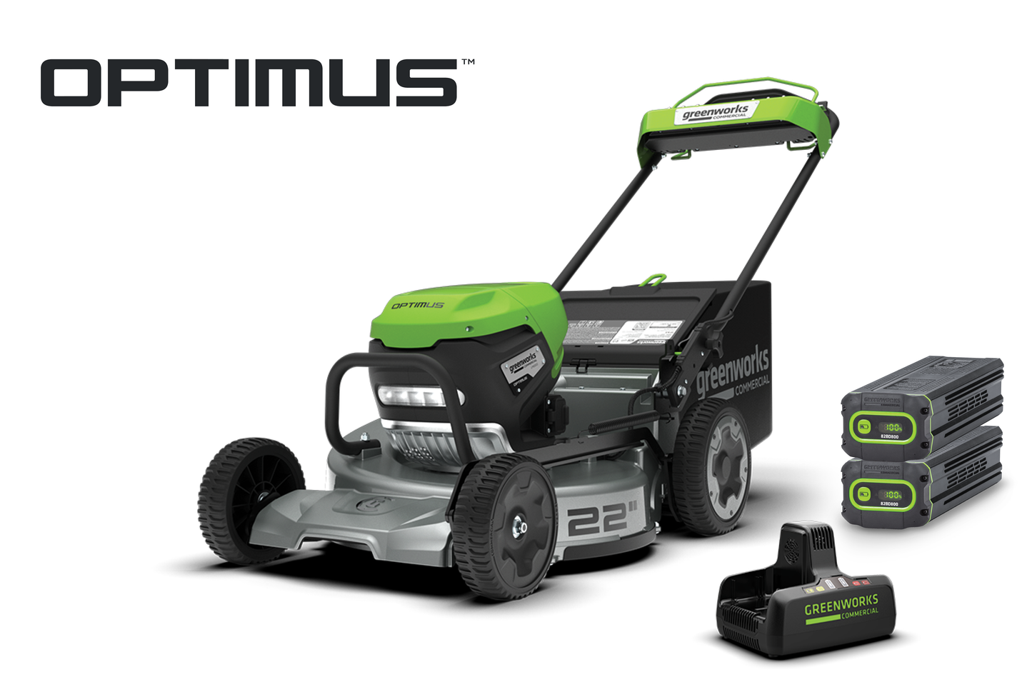 Optimus 82V 22” Self-propelled Mower With (2) 8 Ah Batteries And Dual Port Charger | ATM22A-82DP