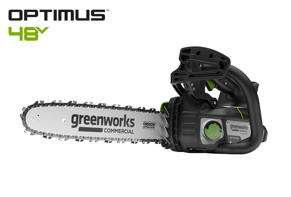 OPTIMUS 48V Top-Handle Chainsaw Powerhead, 48V 4 Ah Battery, 5A Charger | OTS350-T4SC