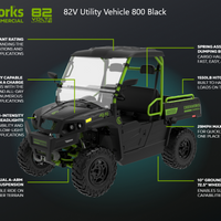 82V Utility Vehicle 800 Black | U800SB
