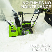 82V Dual Stage Snow Thrower with (3) 6Ah Batteries and Dual Port Charger | 82SN24D-63DP