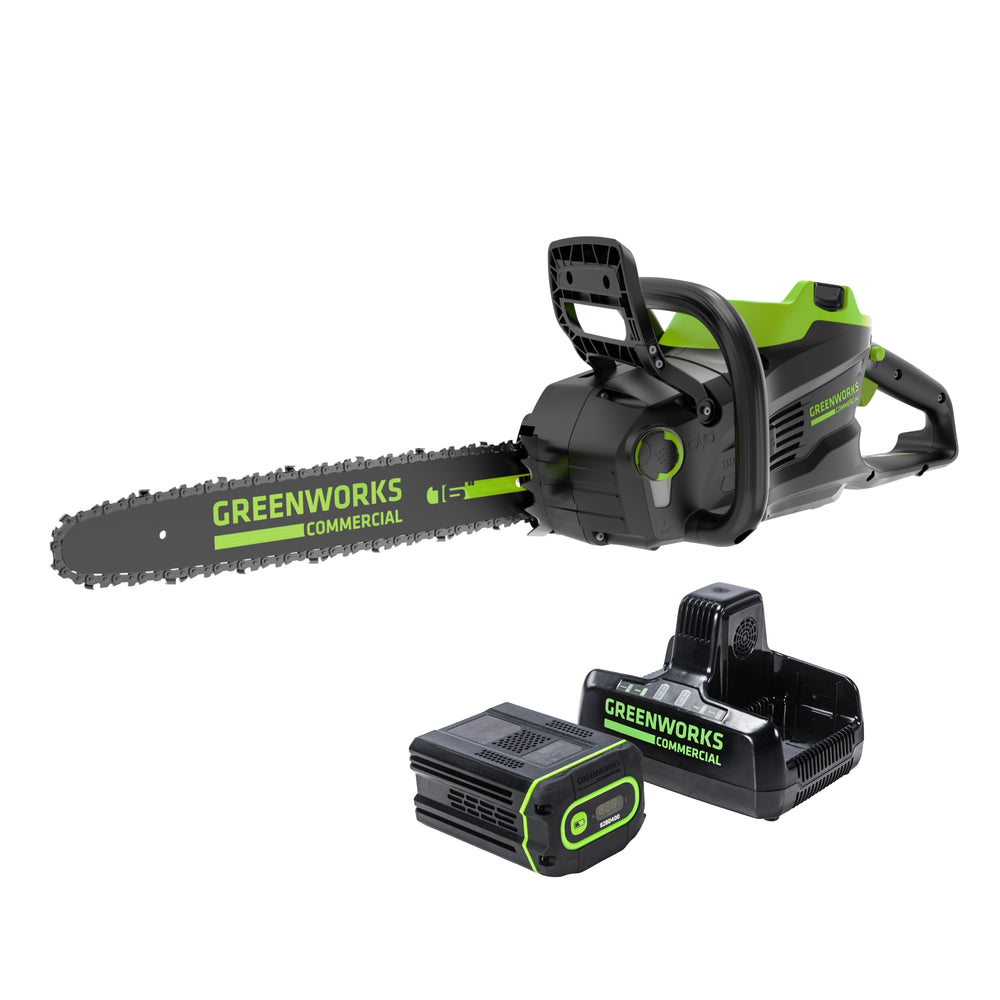 82V 16" 2.4kW Chainsaw with 4Ah Battery and Dual Port Charger | 82CS24-4DP