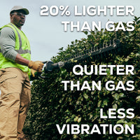 82V Short Pole Hedge Trimmer with 2.5 Ah Battery and Dual Port Charger (82PH30F-25DP)