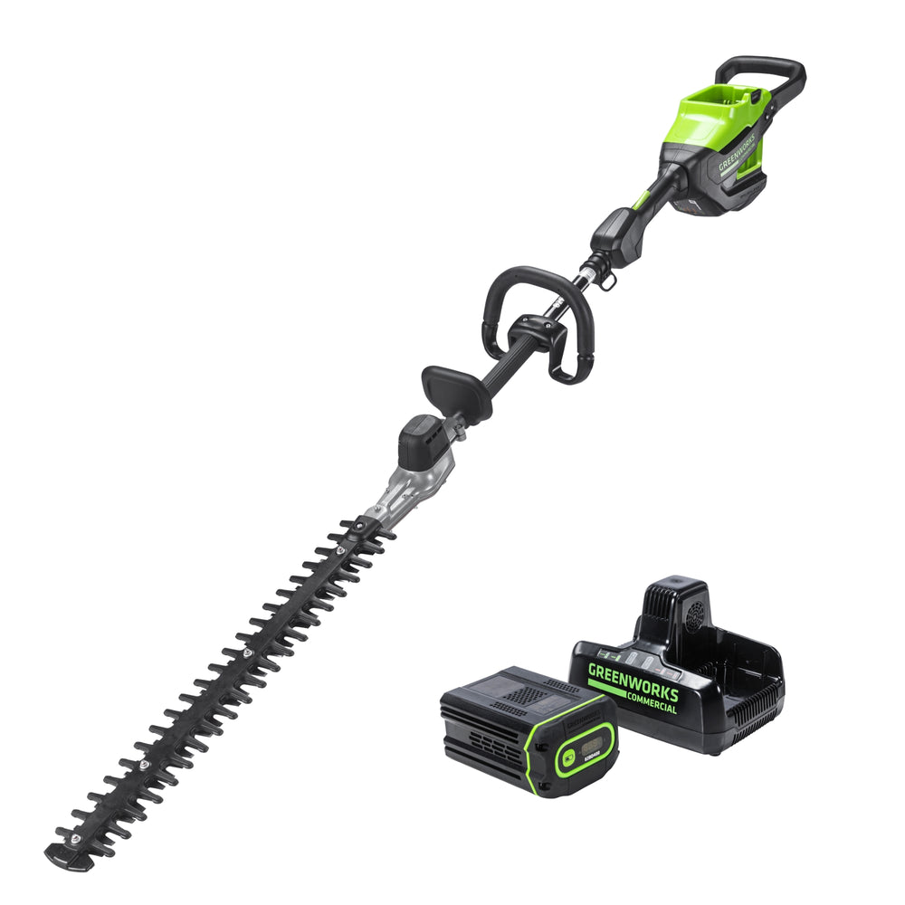 82V Short Pole Hedge Trimmer with 2.5 Ah Battery and Dual Port Charger (82PH30F-25DP)