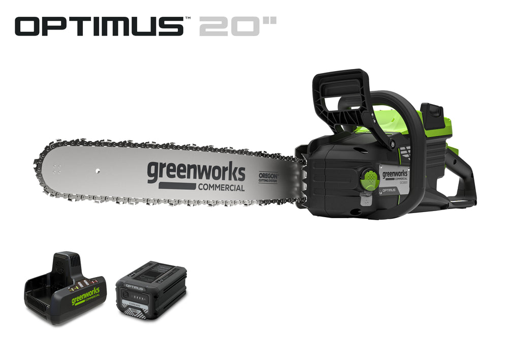 82V OPTIMUS 3.0 kW 20" Chainsaw Kit with CORE400 Battery & DP Charger | OCS500-C4DP-20