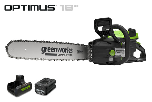 OPTIMUS 82V 3.6kw 18" Chainsaw Kit with CORE400 Battery & DP Charger | OCS600-C4DP-18