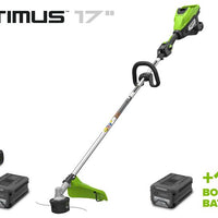 Optimus 82V Top mounted 1.3kW String Trimmer Kit CORE360, DP Charger + Bonus CORE360 | ST131CB