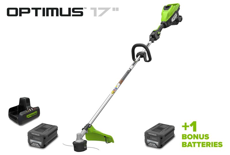 Optimus 82V Top mounted 1.3kW String Trimmer Kit CORE360, DP Charger + Bonus CORE360 | ST131CB