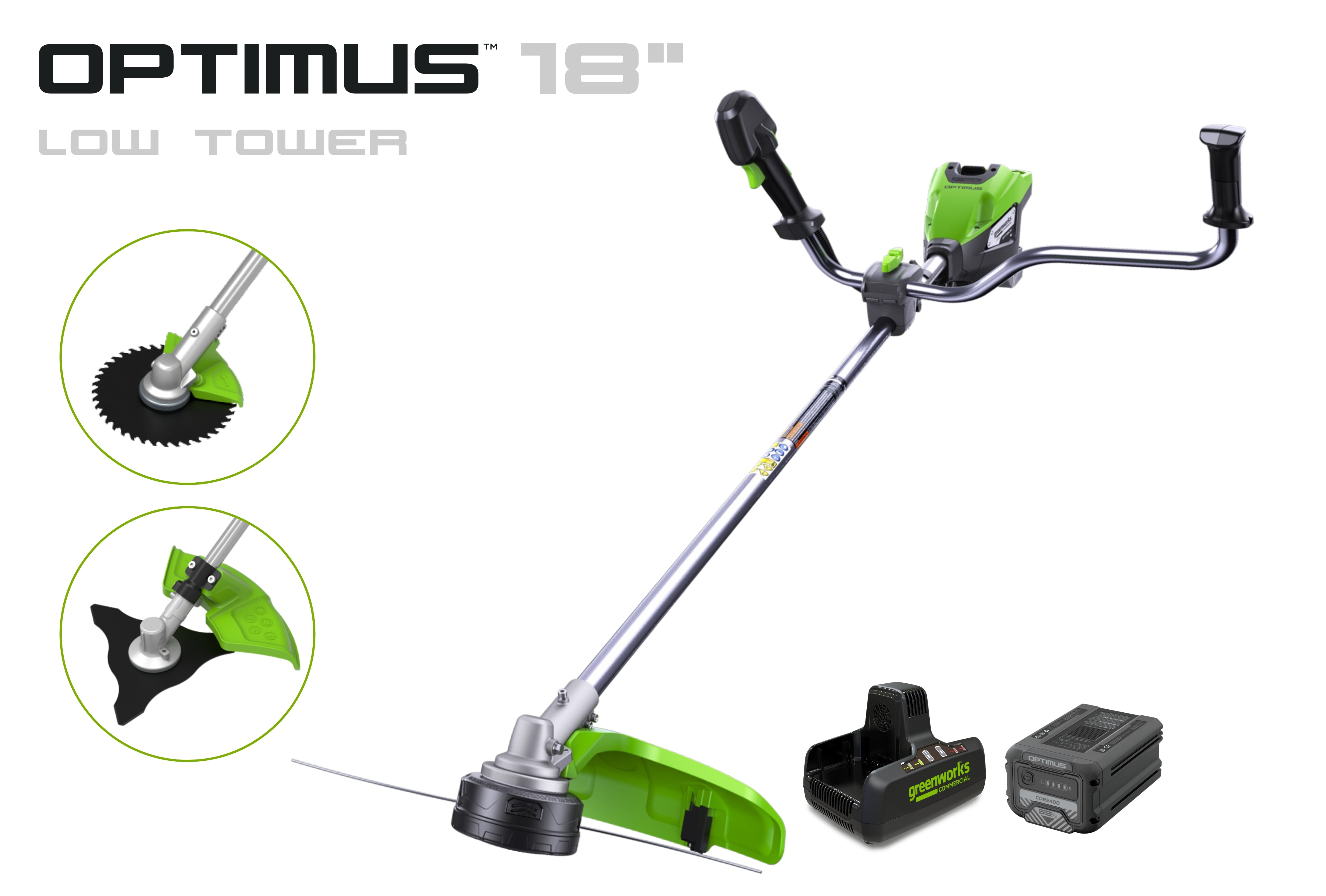 Greenworks 82V OPTIMUS 2.0kW 18" Débroussailleuse Brush Cutter Kit | TB201-C4DP