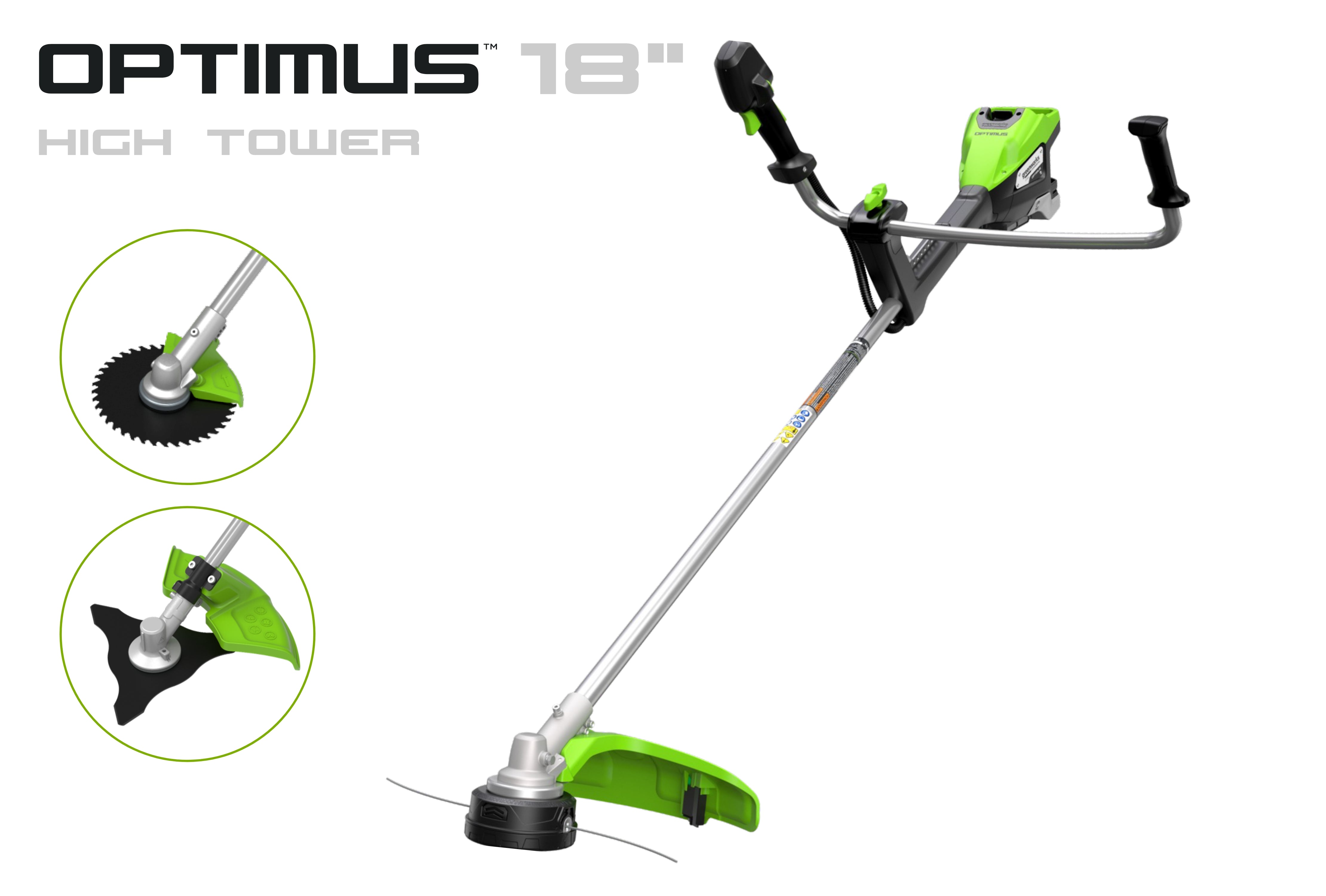 Optimus 82V 2.0 kW Bike Handle String Trimmer | TB201H