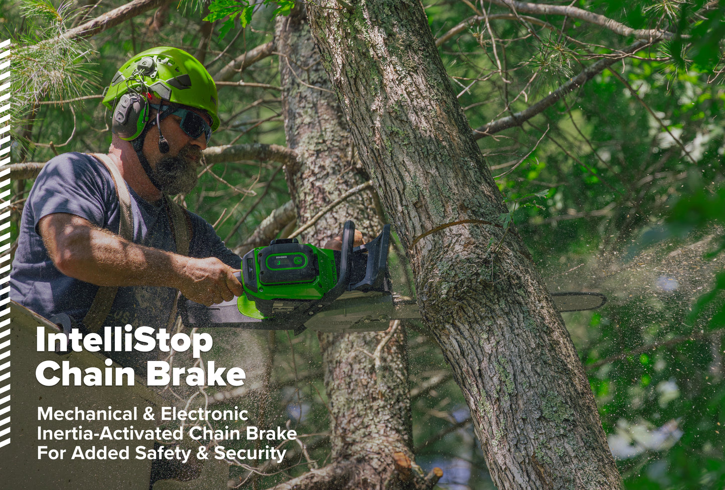 82V OPTIMUS 3.0 kW Chainsaw Powerhead with CORE400 Battery & DP Charger | OCS500