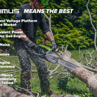 OPTIMUS 82V 3.6kw 20" Chainsaw Kit with CORE400 Battery & DP Charger | OCS600-C4DP-20
